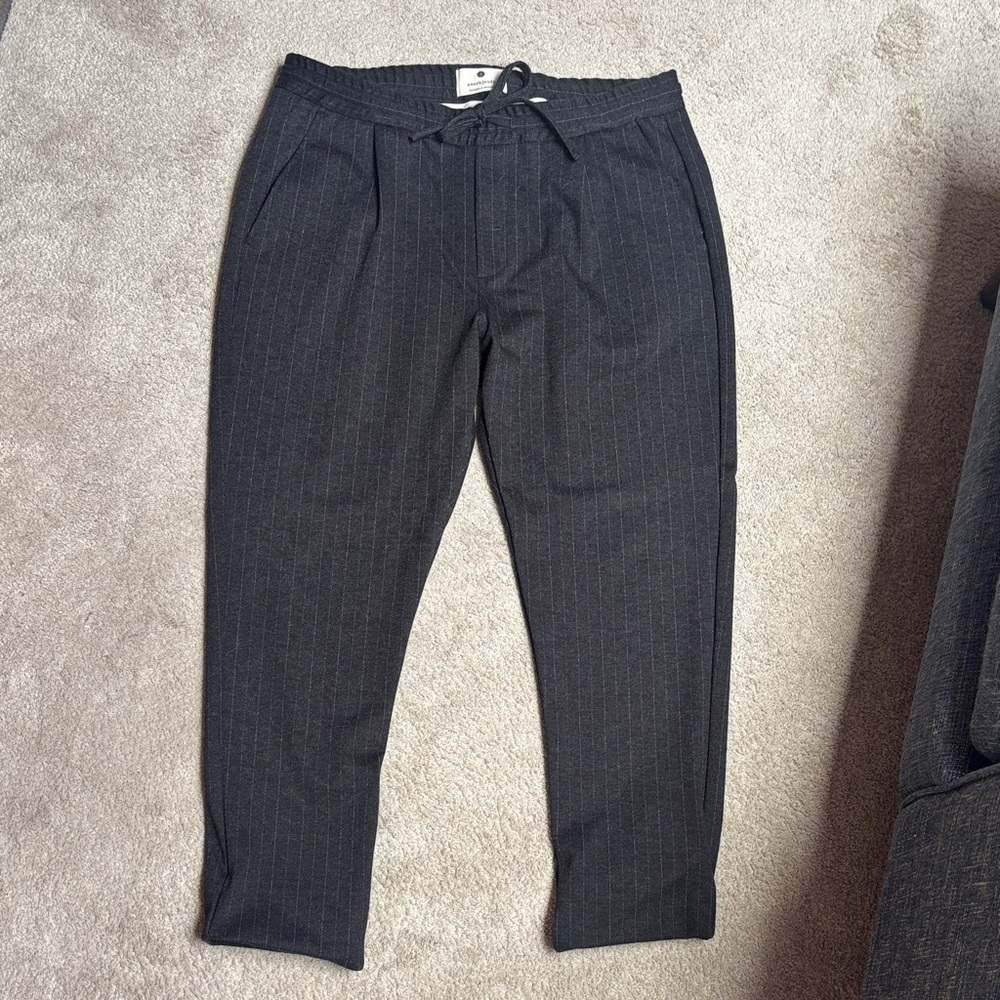 Unisex Grey Pinstripe Pants - Picture 2 of 5